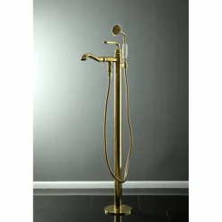 Discount Royale Single Handle Freestanding Roman Tub Faucet with Hand Shower Free Standing Tub Fillers|Tub Faucets