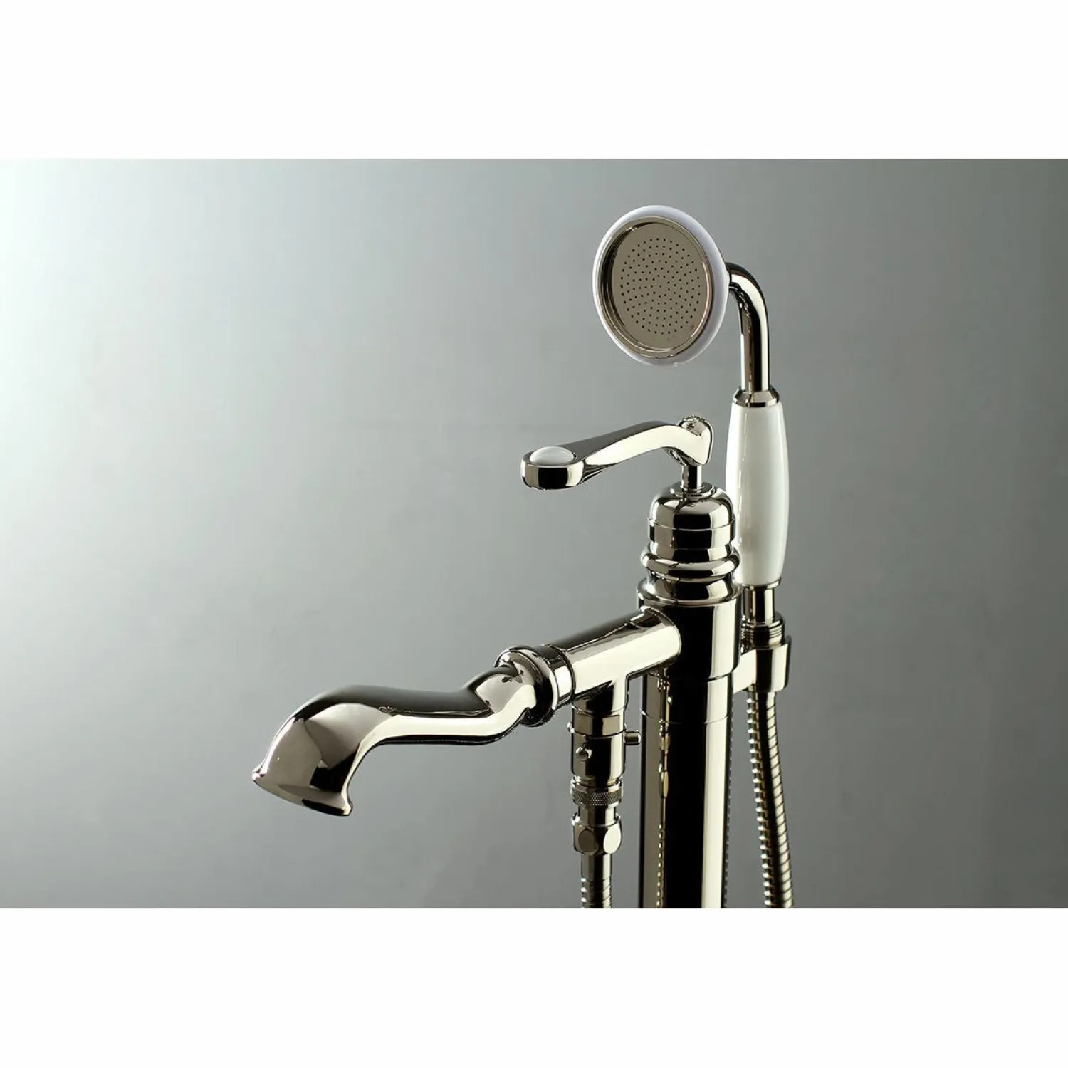 Discount Royale Single Handle Freestanding Roman Tub Faucet with Hand Shower Free Standing Tub Fillers|Tub Faucets
