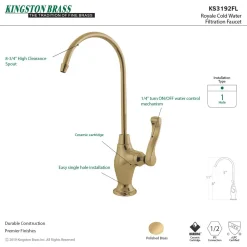 Outlet Royale Single Handle Water Filtration Faucet Single Hole