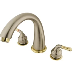Online Royale Three Hole Two Handle Solid Brass Roman Tub Filler Tub Faucets