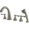 Clearance Royale Three Handle Roman Tub Filler with Hand Shower Tub Faucets