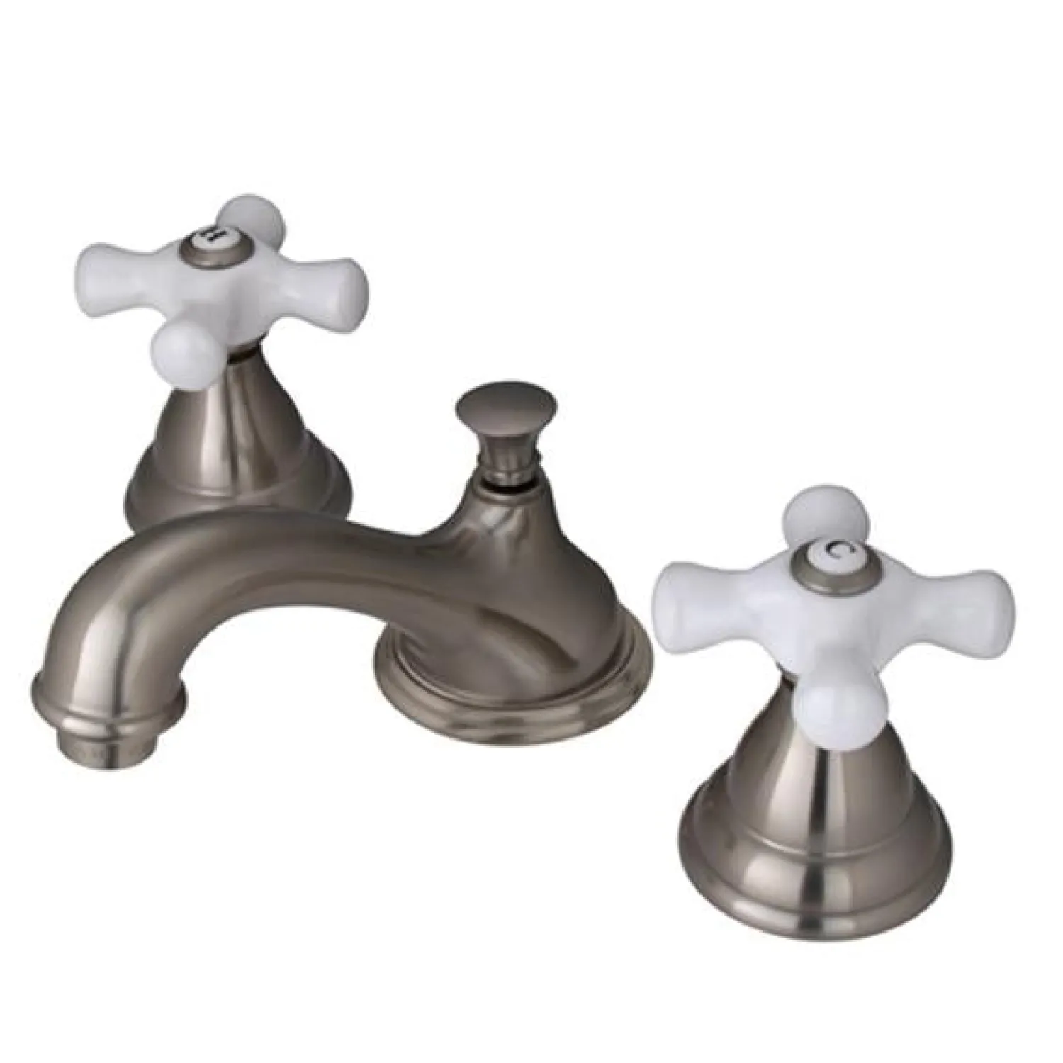 Sale Royale Two Handle 8" to 16" Widespread Solid Brass Lavatory Faucet with Brass Pop-up 8" Widespread