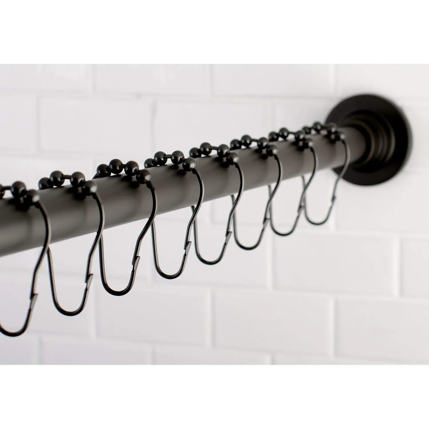 Clearance SCC311X-P Adjustable Shower Rod and Shower Ring Set Shower Curtain Rods