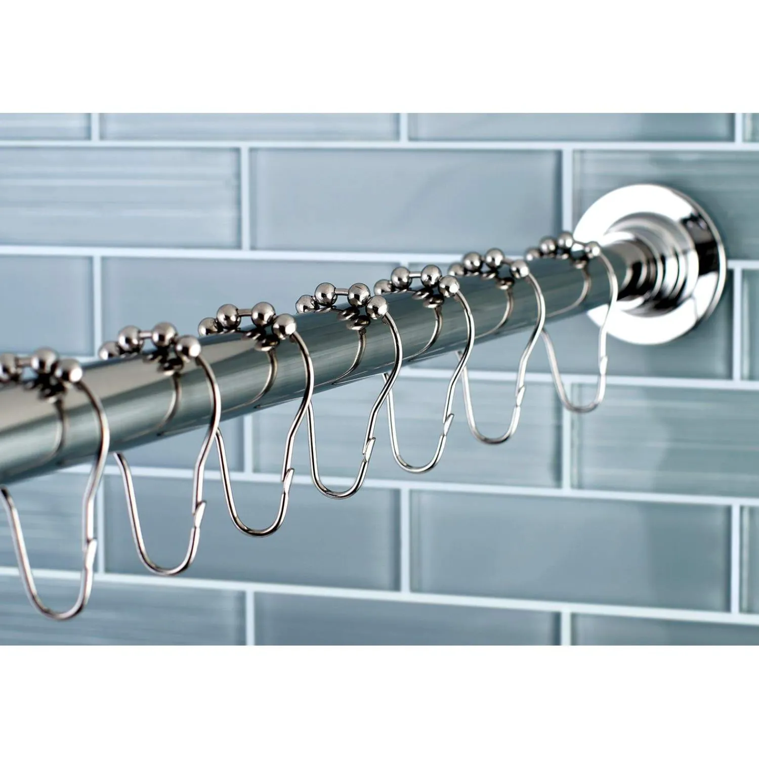Clearance SCC311X-P Adjustable Shower Rod and Shower Ring Set Shower Curtain Rods