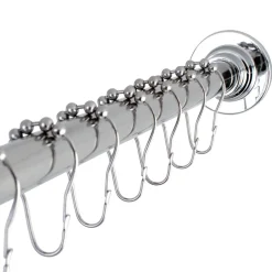Clearance SCC311X-P Adjustable Shower Rod and Shower Ring Set Shower Curtain Rods