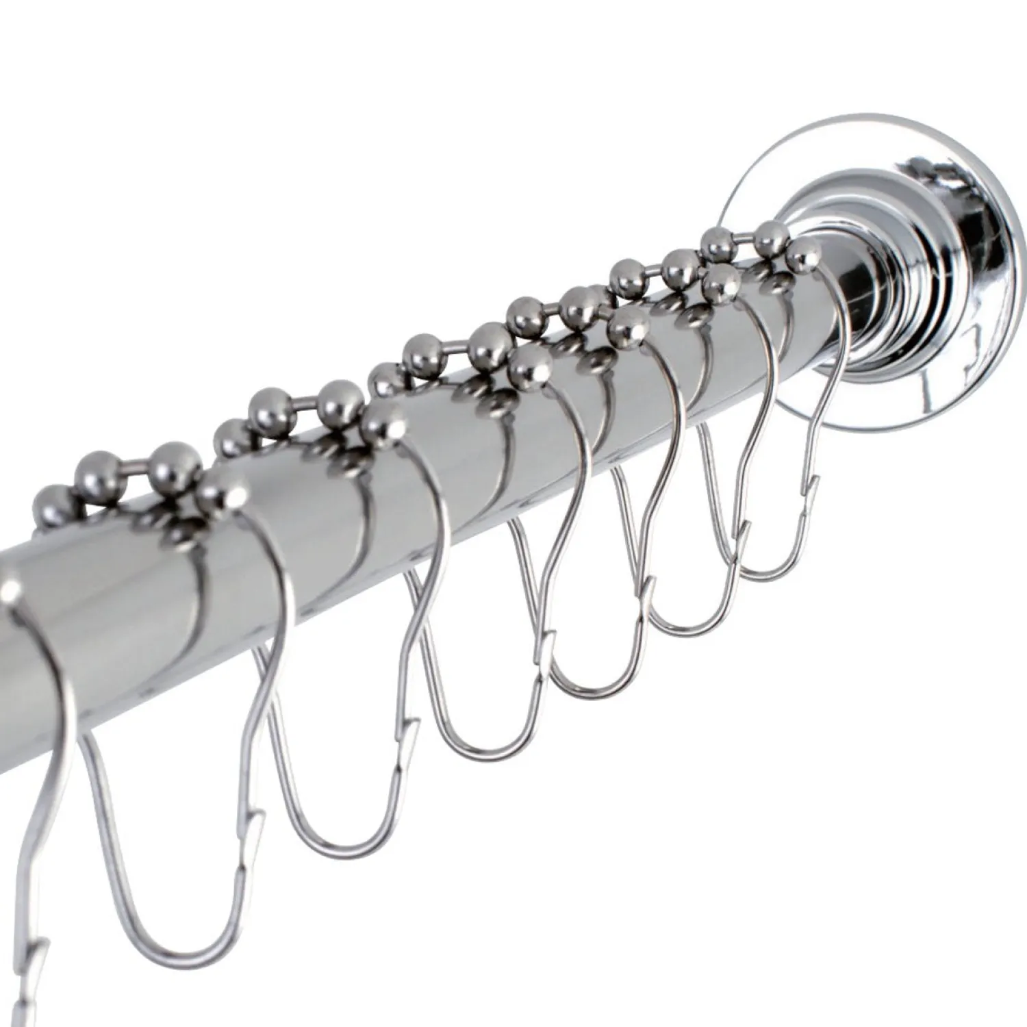 Clearance SCC311X-P Adjustable Shower Rod and Shower Ring Set Shower Curtain Rods