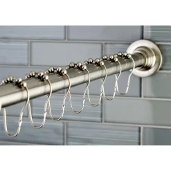 Clearance SCC311X-P Adjustable Shower Rod and Shower Ring Set Shower Curtain Rods