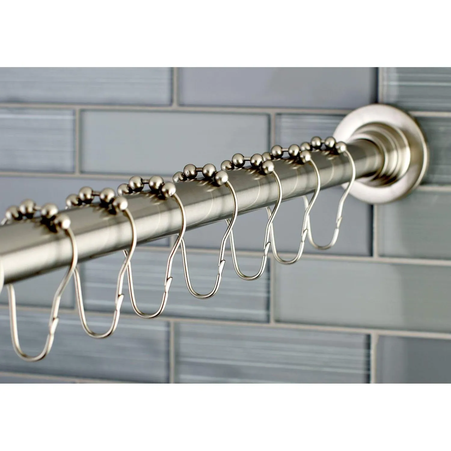 Clearance SCC311X-P Adjustable Shower Rod and Shower Ring Set Shower Curtain Rods