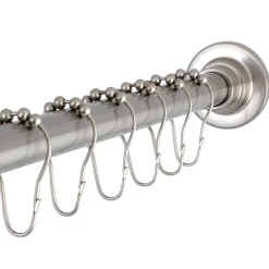 Clearance SCC311X-P Adjustable Shower Rod and Shower Ring Set Shower Curtain Rods
