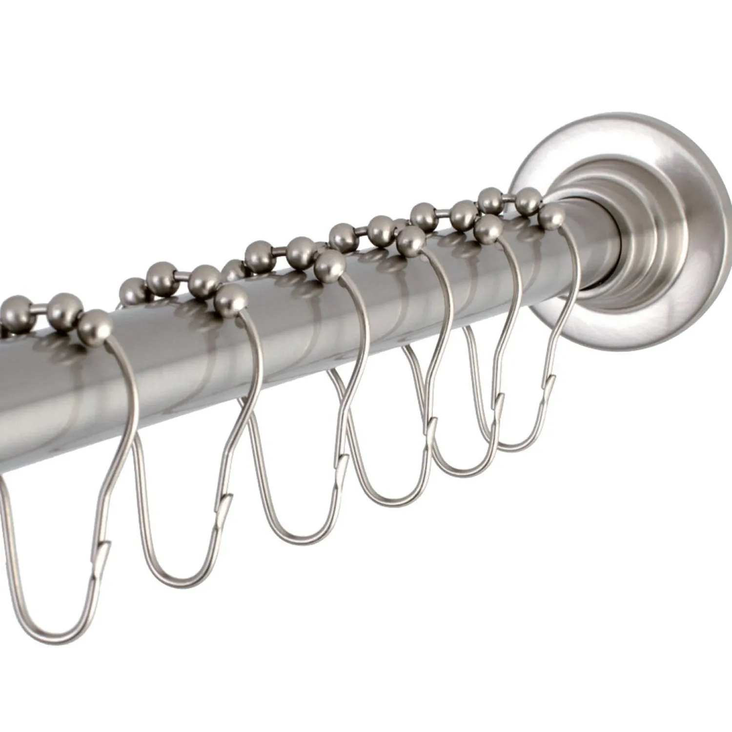 Clearance SCC311X-P Adjustable Shower Rod and Shower Ring Set Shower Curtain Rods