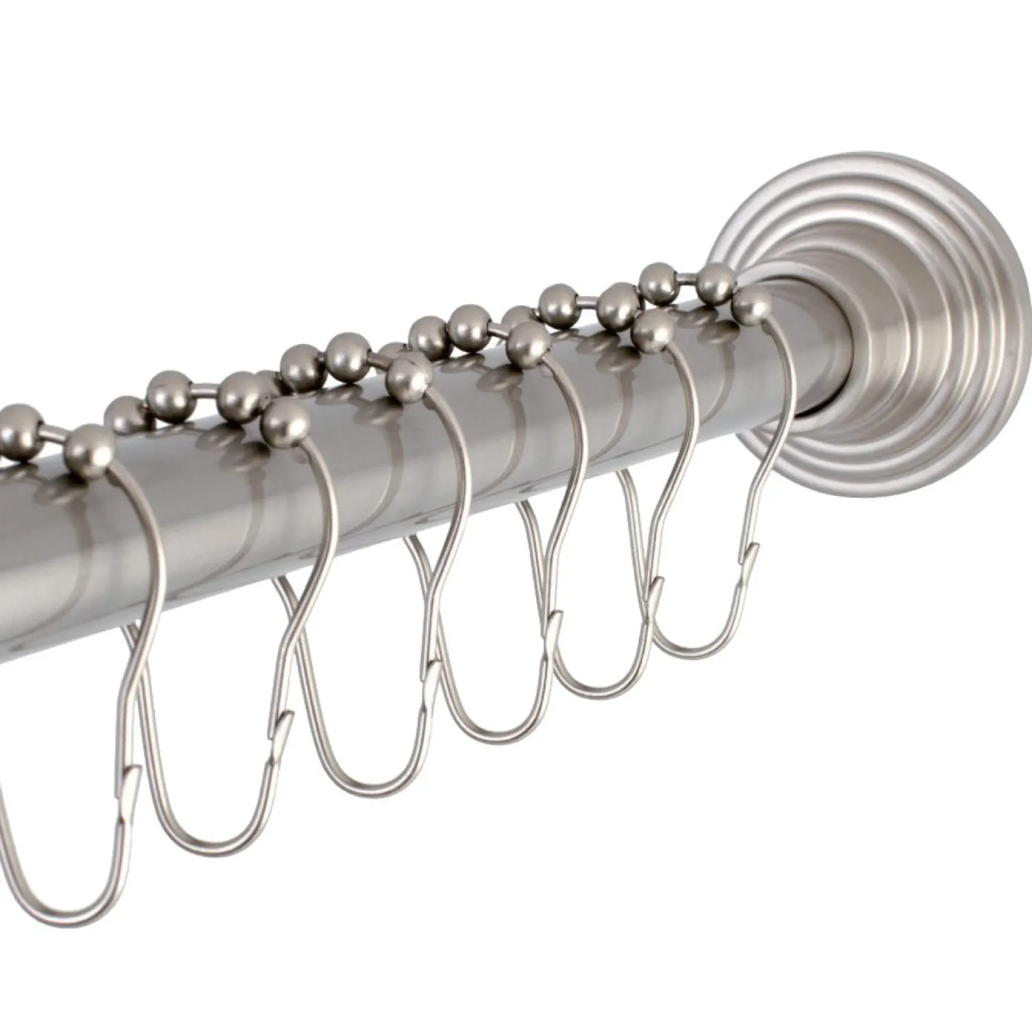 Clearance SCC271X-P Adjustable Shower Rod and Shower Ring Set Shower Curtain Rods