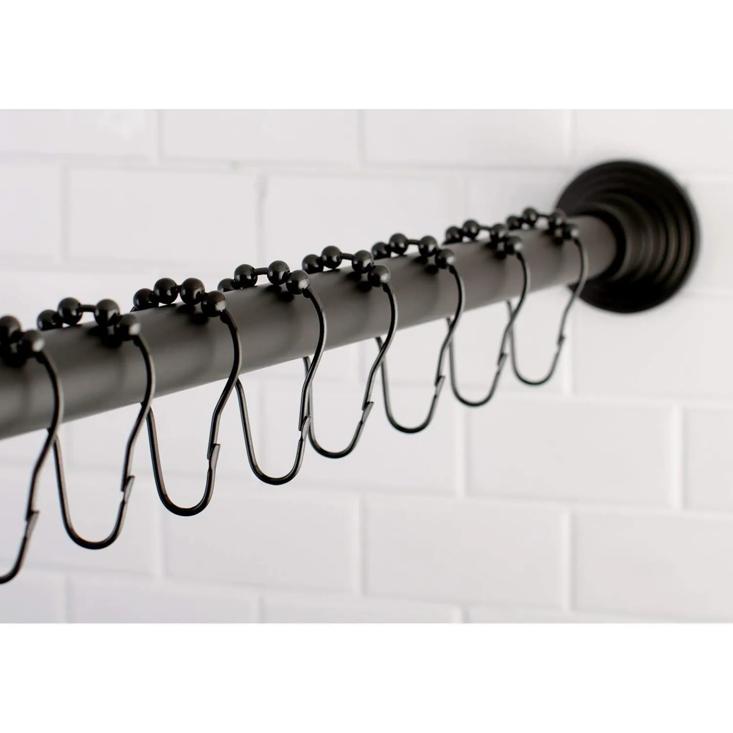 Clearance SCC271X-P Adjustable Shower Rod and Shower Ring Set Shower Curtain Rods