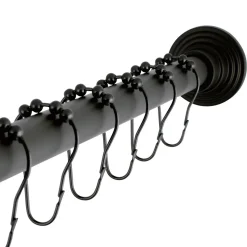 Clearance SCC271X-P Adjustable Shower Rod and Shower Ring Set Shower Curtain Rods