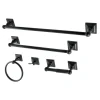New Serano 5-Piece Bathroom Accessory Set in Black Accessory Packages