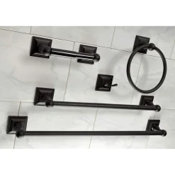 New Serano 5-Piece Bathroom Accessory Set in Black Accessory Packages