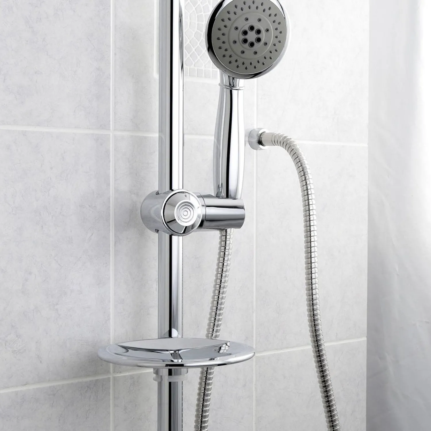 Discount 5 Setting Hand Shower with Hose and Slide Bar Kit Handheld Shower Heads|Shower Sets