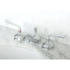 Outlet Silver Sage Classic Two Handle 8" to 16" Widespread Lavatory Faucet with Brass Pop-up 8" Widespread