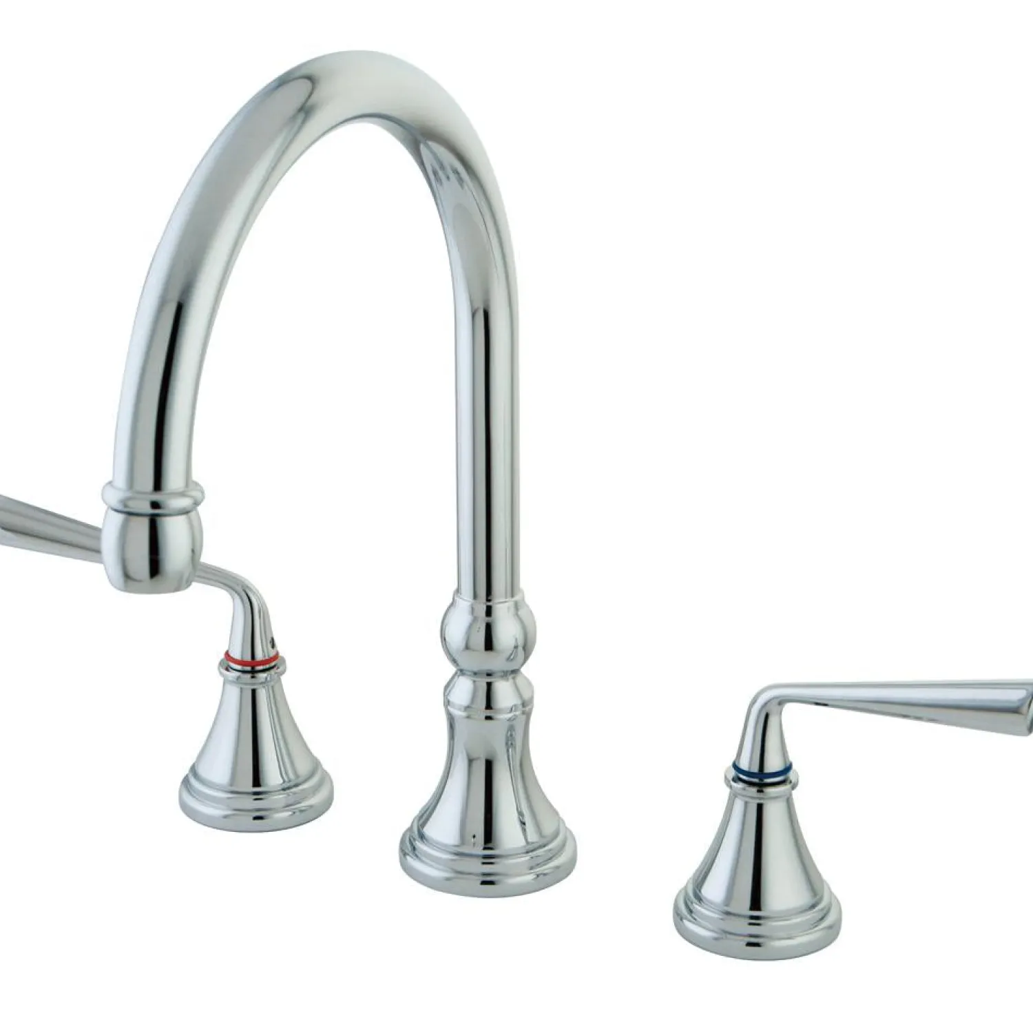 Hot Silver Sage 8" Deck Mount Kitchen Faucet Widespread Kitchen Faucets