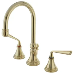 Discount Silver Sage 8" to 16" Widespread Two Handle Lavatory Faucet with Brass Pop-up 8" Widespread