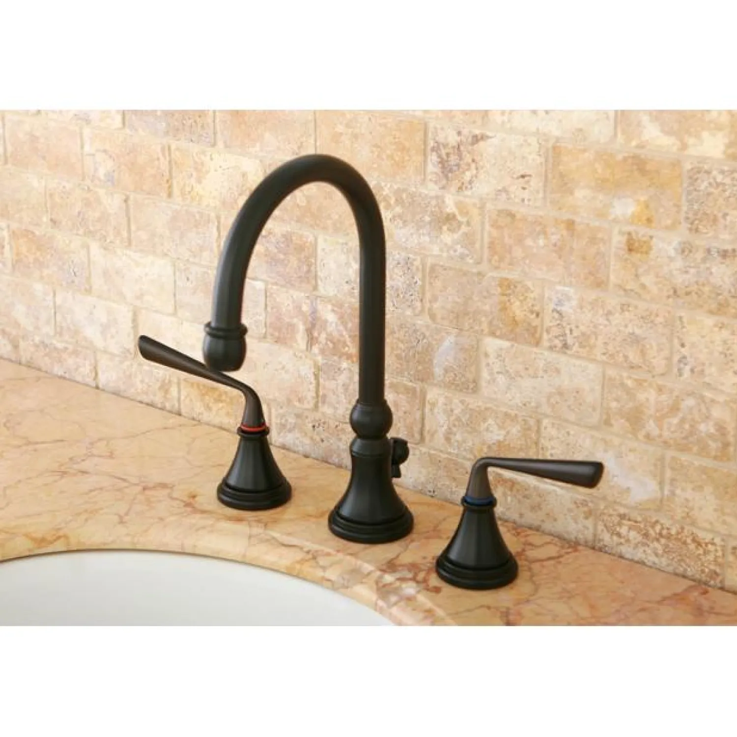 Discount Silver Sage 8" to 16" Widespread Two Handle Lavatory Faucet with Brass Pop-up 8" Widespread