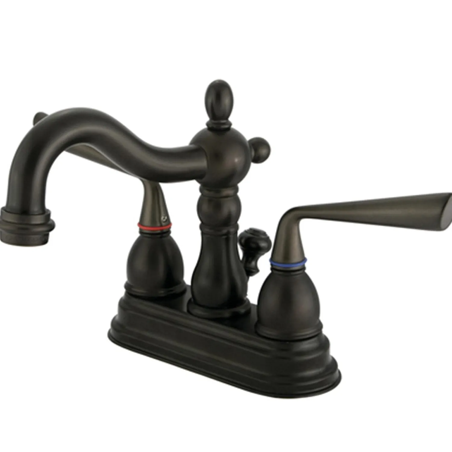 Clearance Silver Sage Two Handle 4" Centerset Lavatory Faucet with Brass Pop-up 4" Center Set