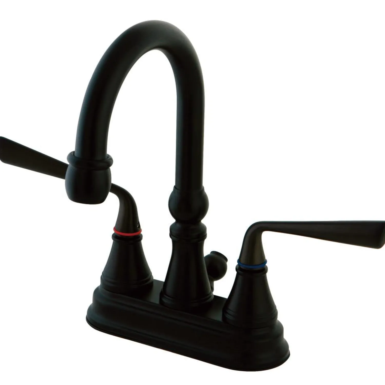 Sale Silver Sage Two Handle 4" Centerset Lavatory Faucet with Brass Pop-up in Oil Rubbed Bronze 4" Center Set
