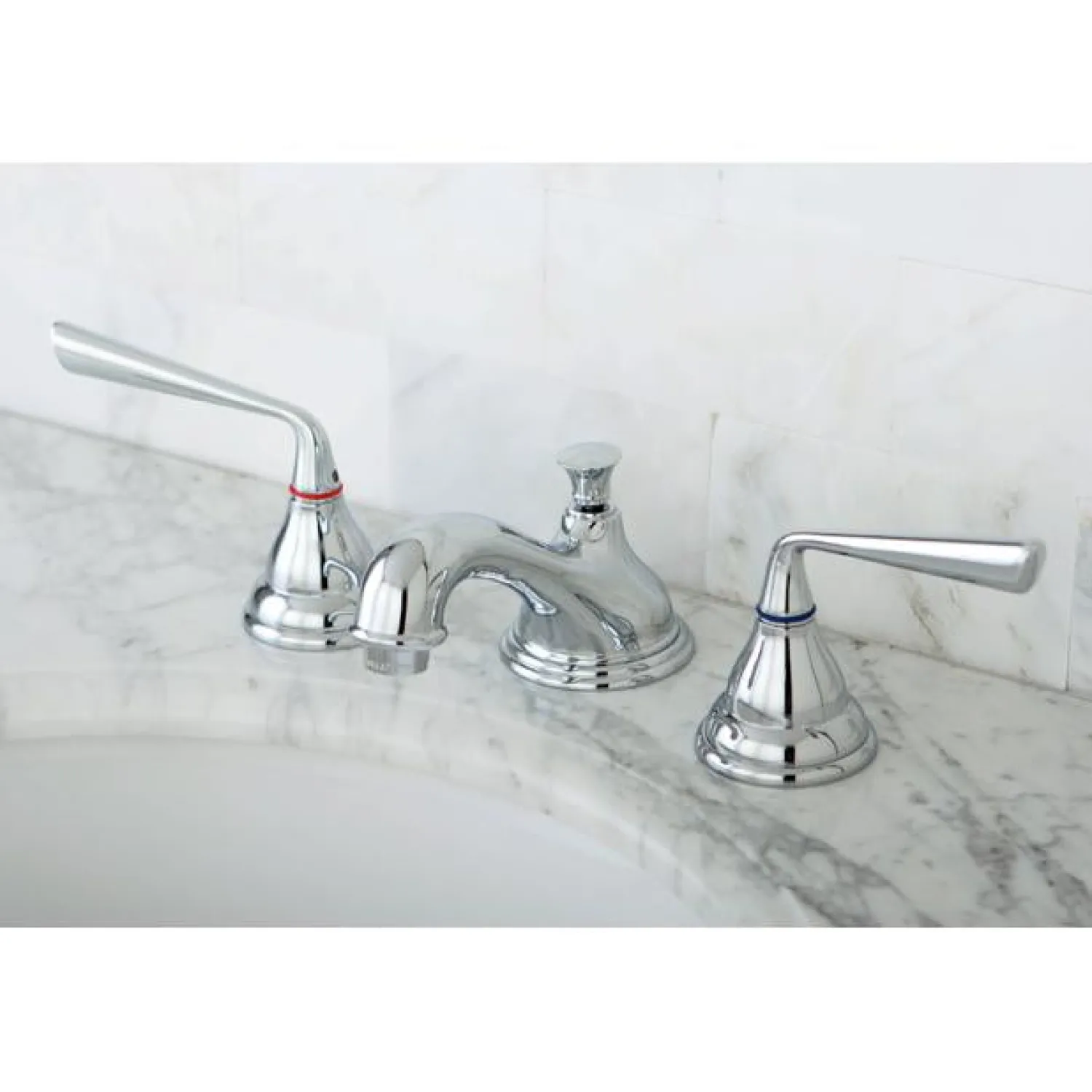 Best Silver Sage Two Handle 8" to 16" Widespread Lavatory Faucet with Brass Pop-up 8" Widespread