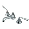 New Silver Sage Two Handle Three Hole 8" to 16" Widespread Lavatory Faucet with Brass Pop-up 8" Widespread