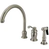 Hot Templeton Single Handle High Spout Kitchen Faucet with Brass Sprayer Faucets With Side Spray