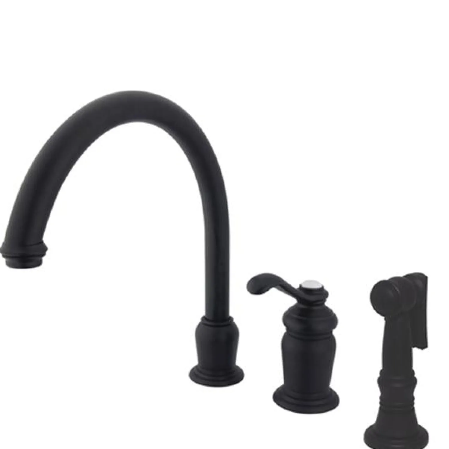 Hot Templeton Single Handle High Spout Kitchen Faucet with Brass Sprayer Faucets With Side Spray