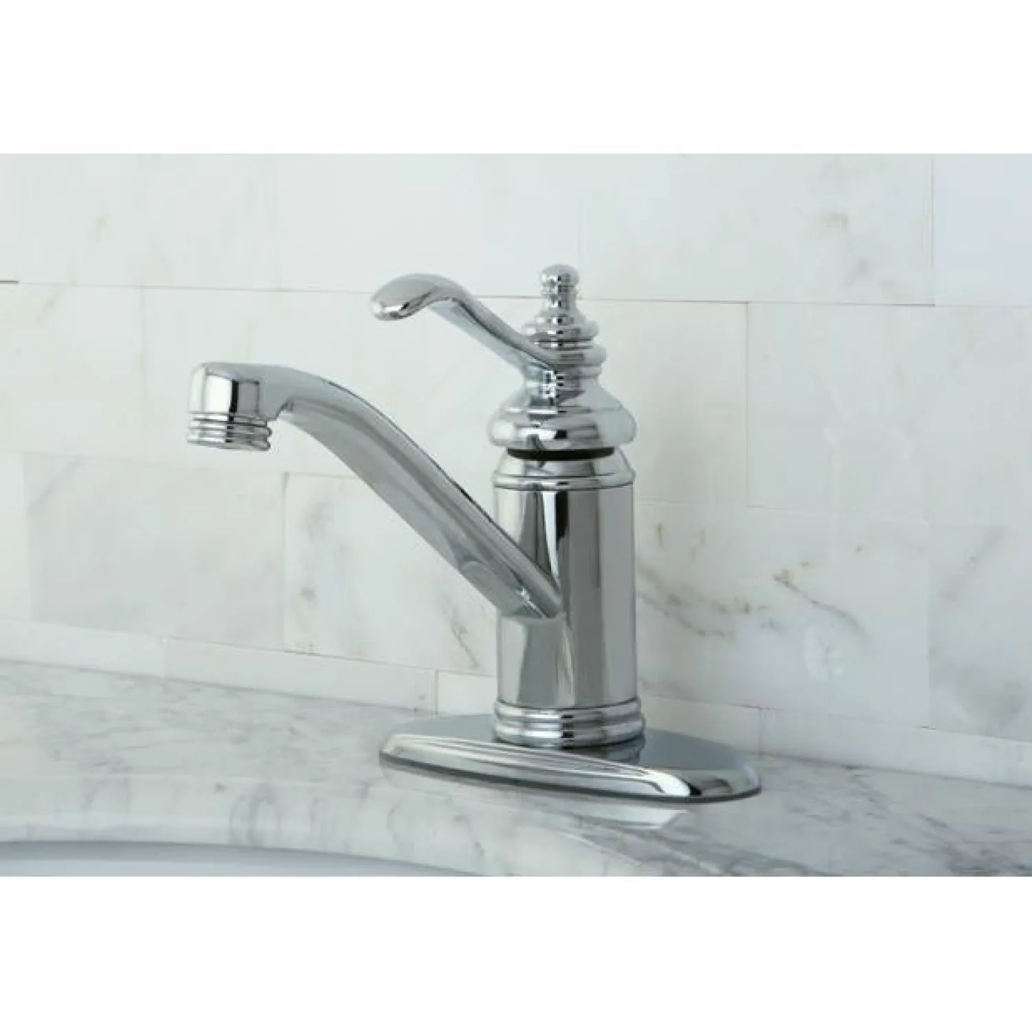 Online Templeton Single Handle 4" Centerset Lavatory Faucet with Push-Up and Optional Deck Plate 4" Center Set