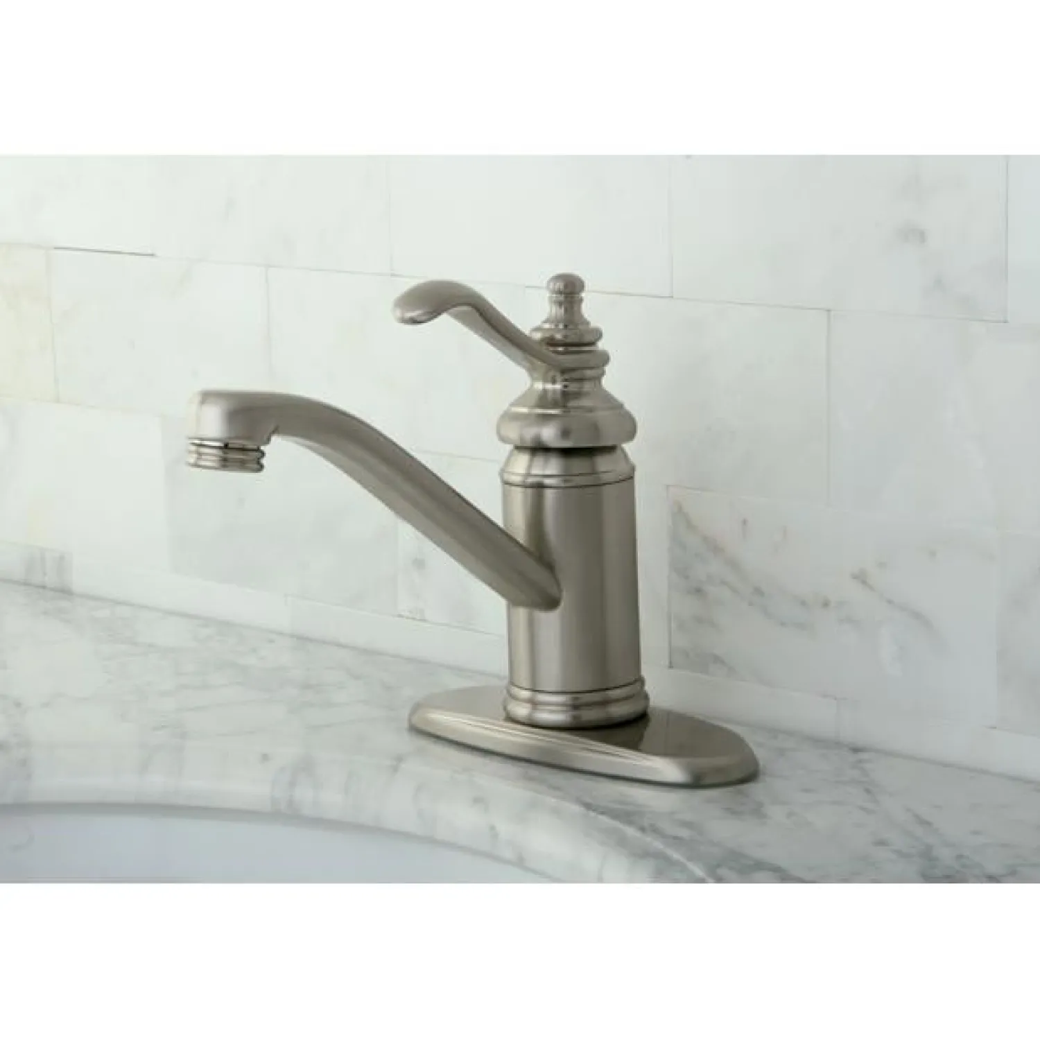 Online Templeton Single Handle 4" Centerset Lavatory Faucet with Push-Up and Optional Deck Plate 4" Center Set