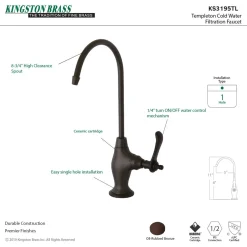 Discount Templeton Single Handle Water Filtration Faucet Single Hole