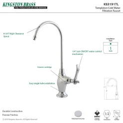 Discount Templeton Single Handle Water Filtration Faucet Single Hole