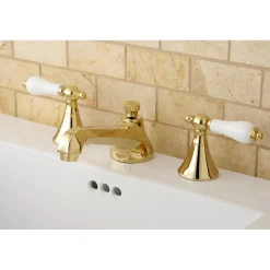 Sale Three-Hole 8-Inch Widespread Bathroom Faucet with Brass Pop-Up 8