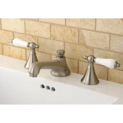 Sale Three-Hole 8-Inch Widespread Bathroom Faucet with Brass Pop-Up 8