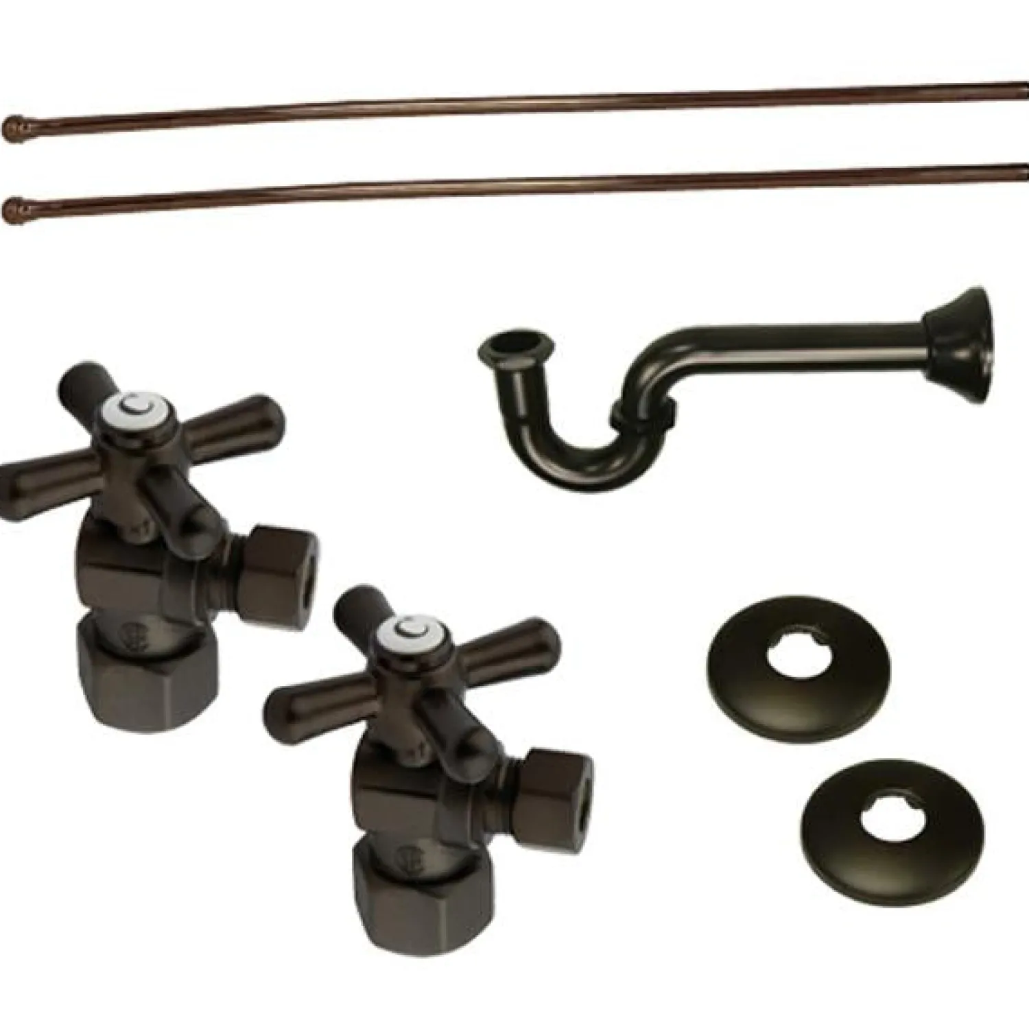 Online Trimscape Plumbing Supply Kits Combo, 1/2" IPS Inlet, 3/8" Comp Outlet P-Traps