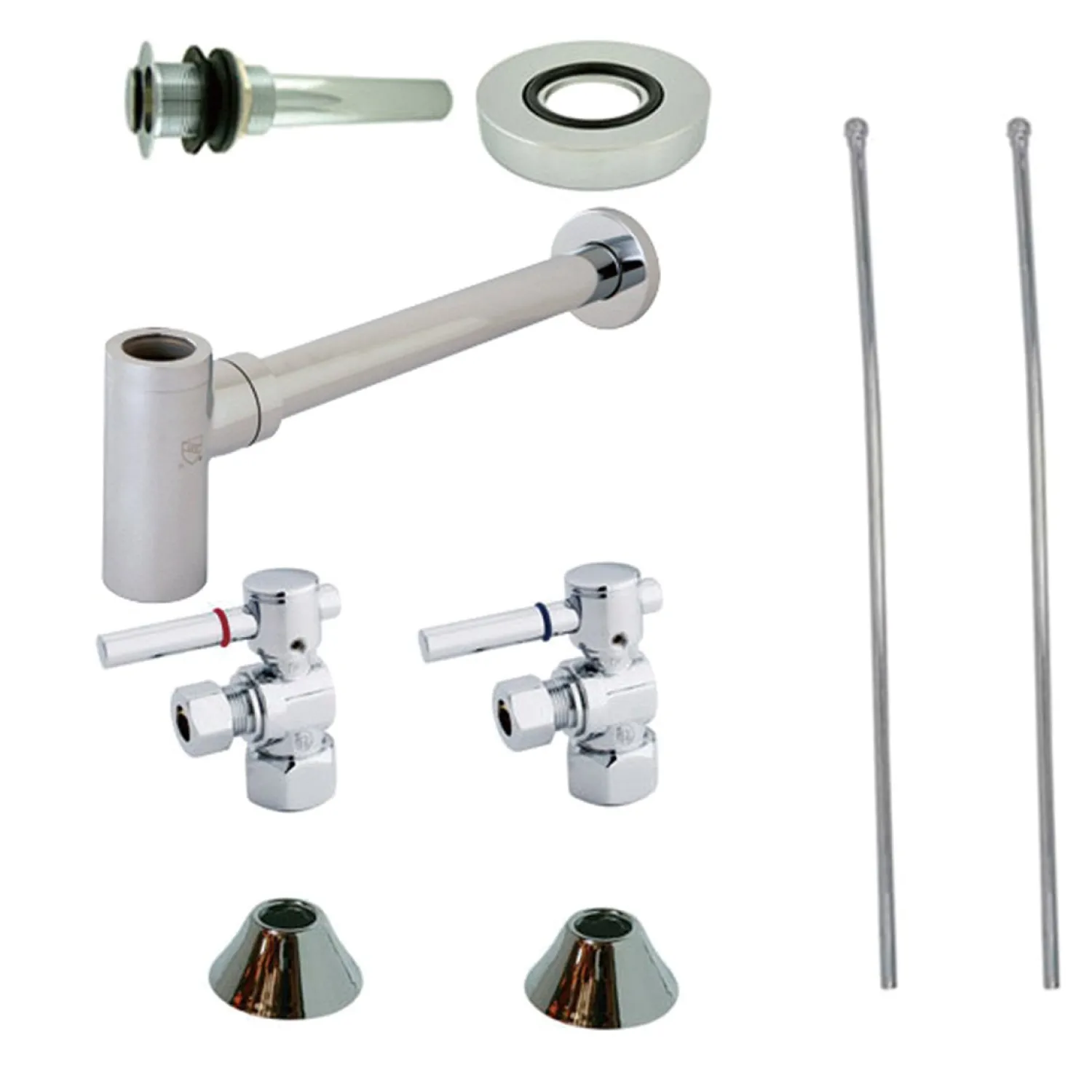 Discount Trimscape Plumbing Sink Trim Kit with Bottle Trap for Vessel Sink without Overflow Hole P-Traps