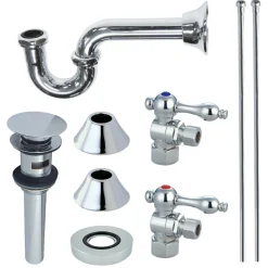 Online Trimscape Traditional Plumbing Sink Trim Kit with Overflow Hole with P Trap for Vessel Sink P-Traps