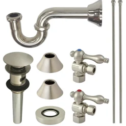 Online Trimscape Traditional Plumbing Sink Trim Kit with Overflow Hole with P Trap for Vessel Sink P-Traps