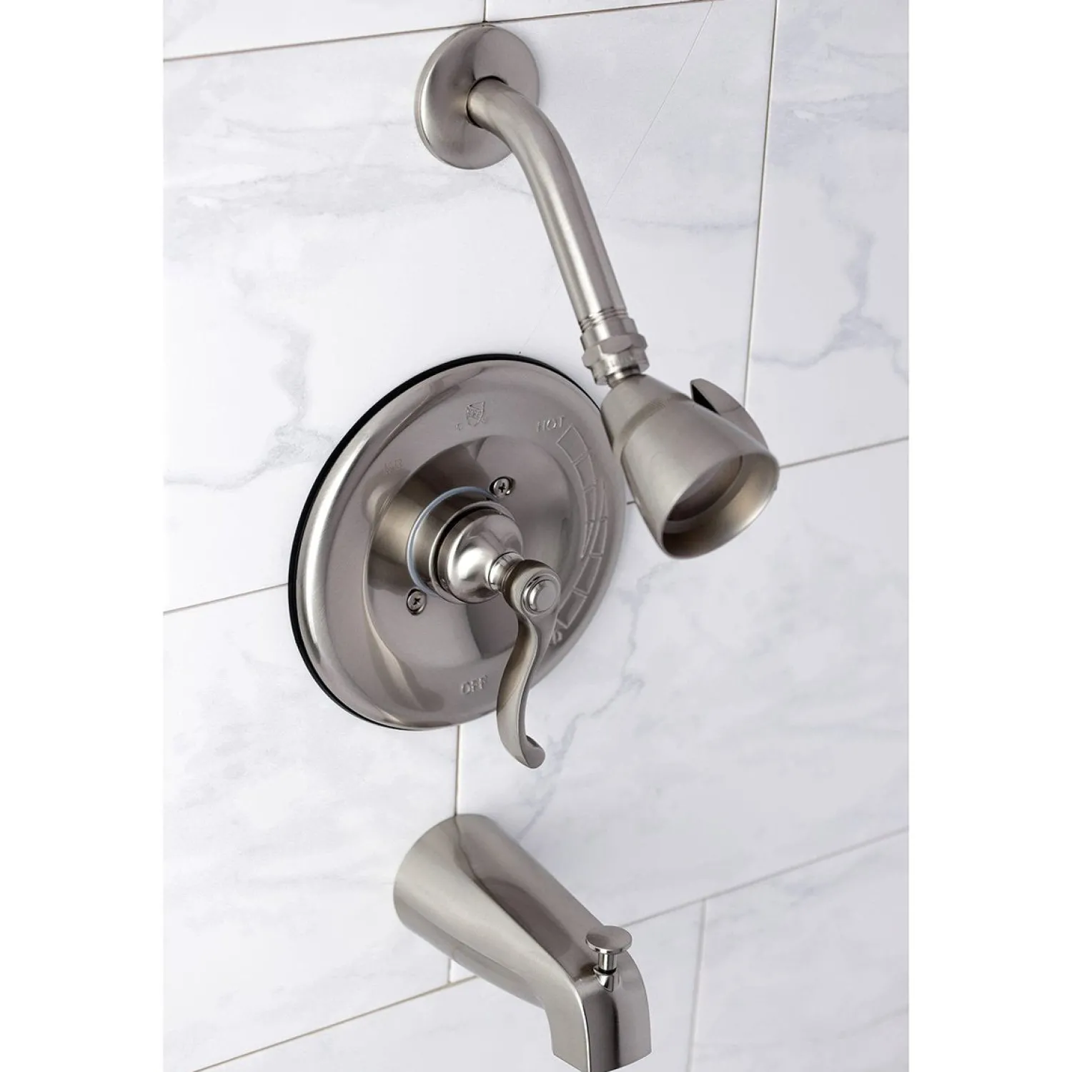 Hot Tub and Shower Faucet in Brushed Nickel Tub & Shower Sets