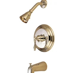 Hot Tub and Shower Trim in Polished Brass Tub & Shower Sets