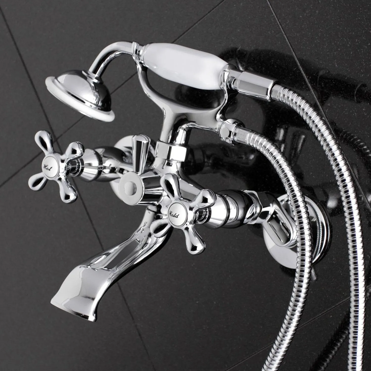 New Tub Wall Mount Clawfoot Tub Faucet with Hand Shower Tub & Shower Sets|Tub Faucets