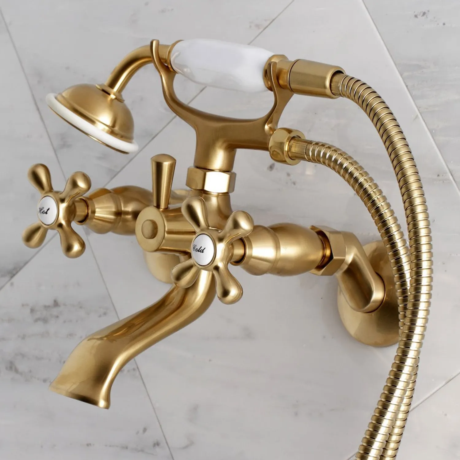 New Tub Wall Mount Clawfoot Tub Faucet with Hand Shower Tub & Shower Sets|Tub Faucets