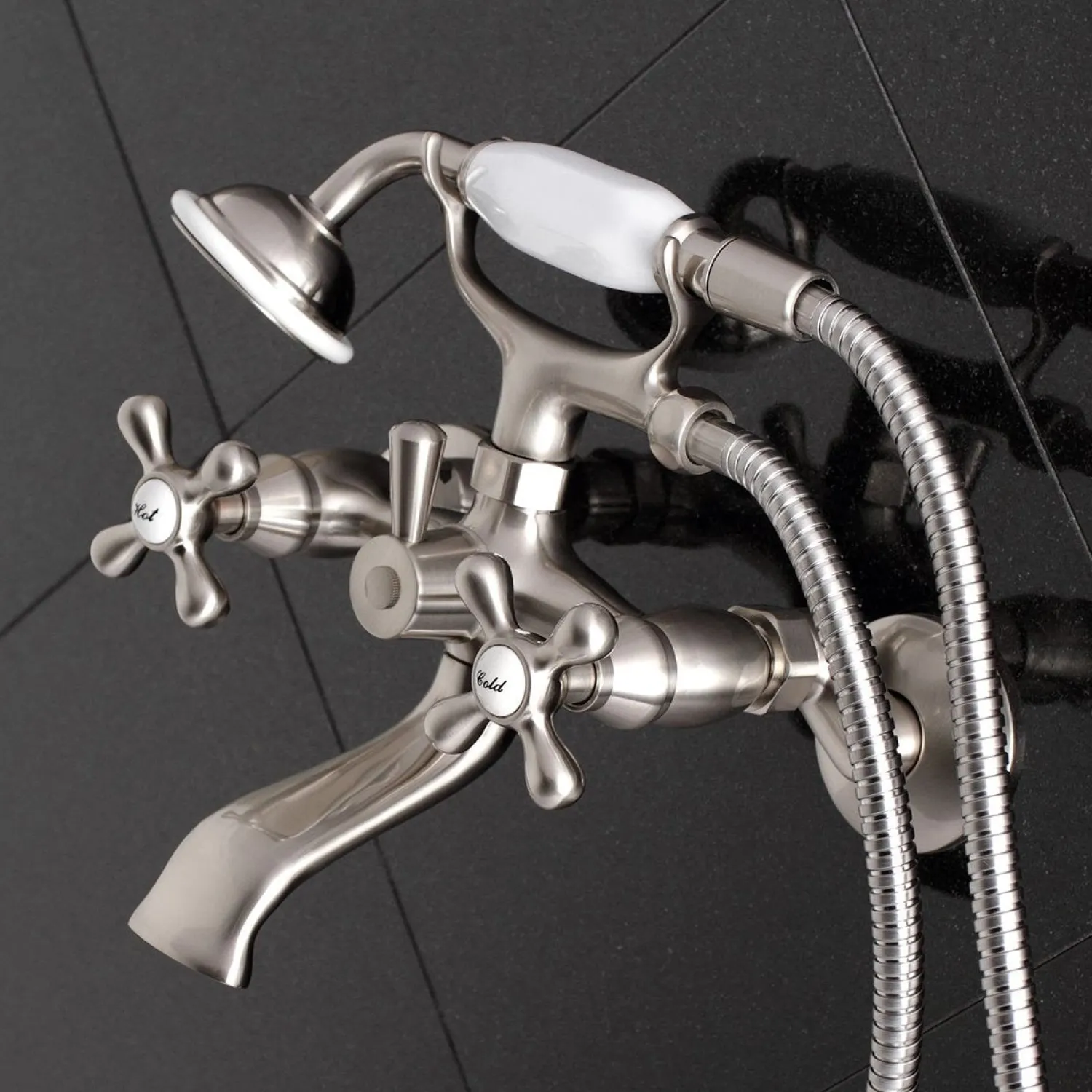 New Tub Wall Mount Clawfoot Tub Faucet with Hand Shower Tub & Shower Sets|Tub Faucets