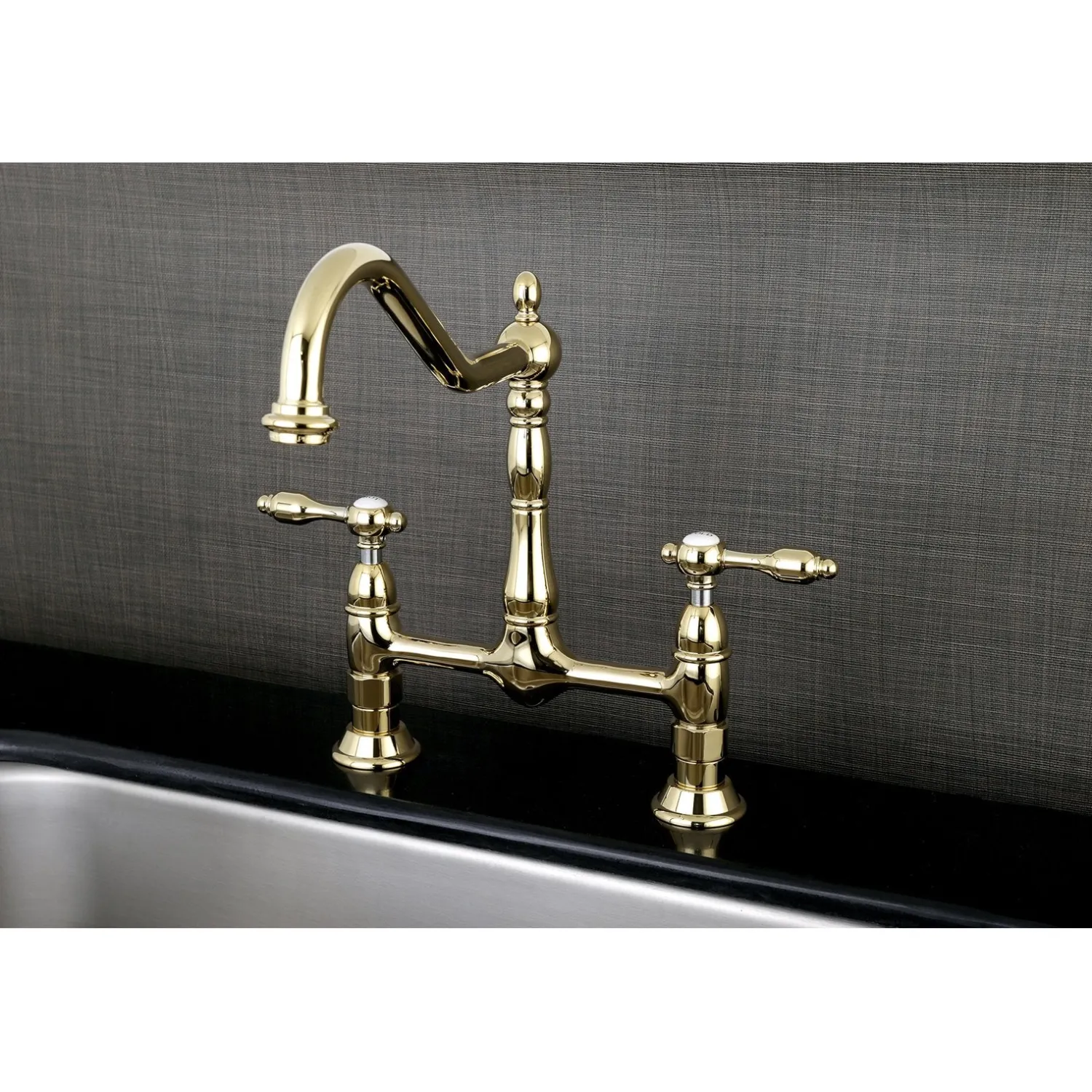 Sale Tudor 8" Bridge Kitchen Faucet without Sprayer Bridge Faucets
