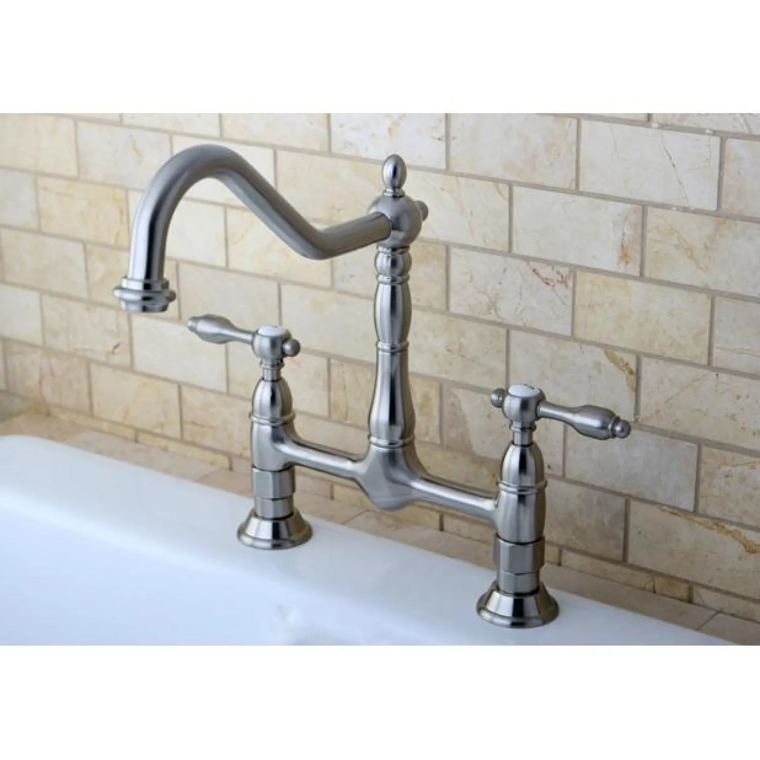 Sale Tudor 8" Bridge Kitchen Faucet without Sprayer Bridge Faucets