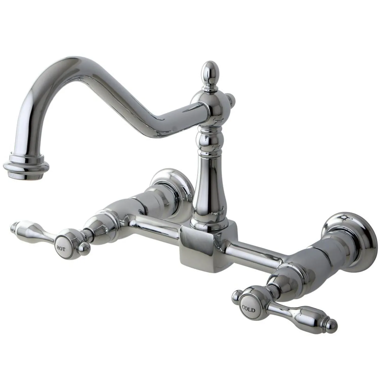 Outlet Tudor 8" Center Kitchen Faucet without Sprayer Wall Mounted Kitchen Faucets