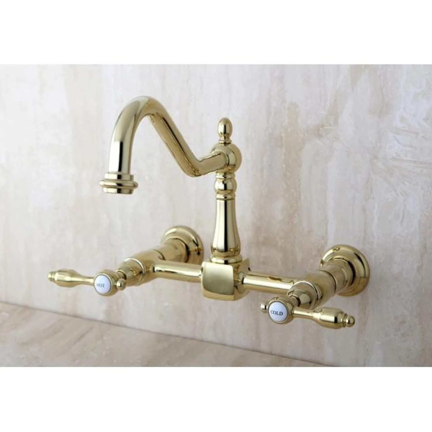 Outlet Tudor 8" Center Kitchen Faucet without Sprayer Wall Mounted Kitchen Faucets