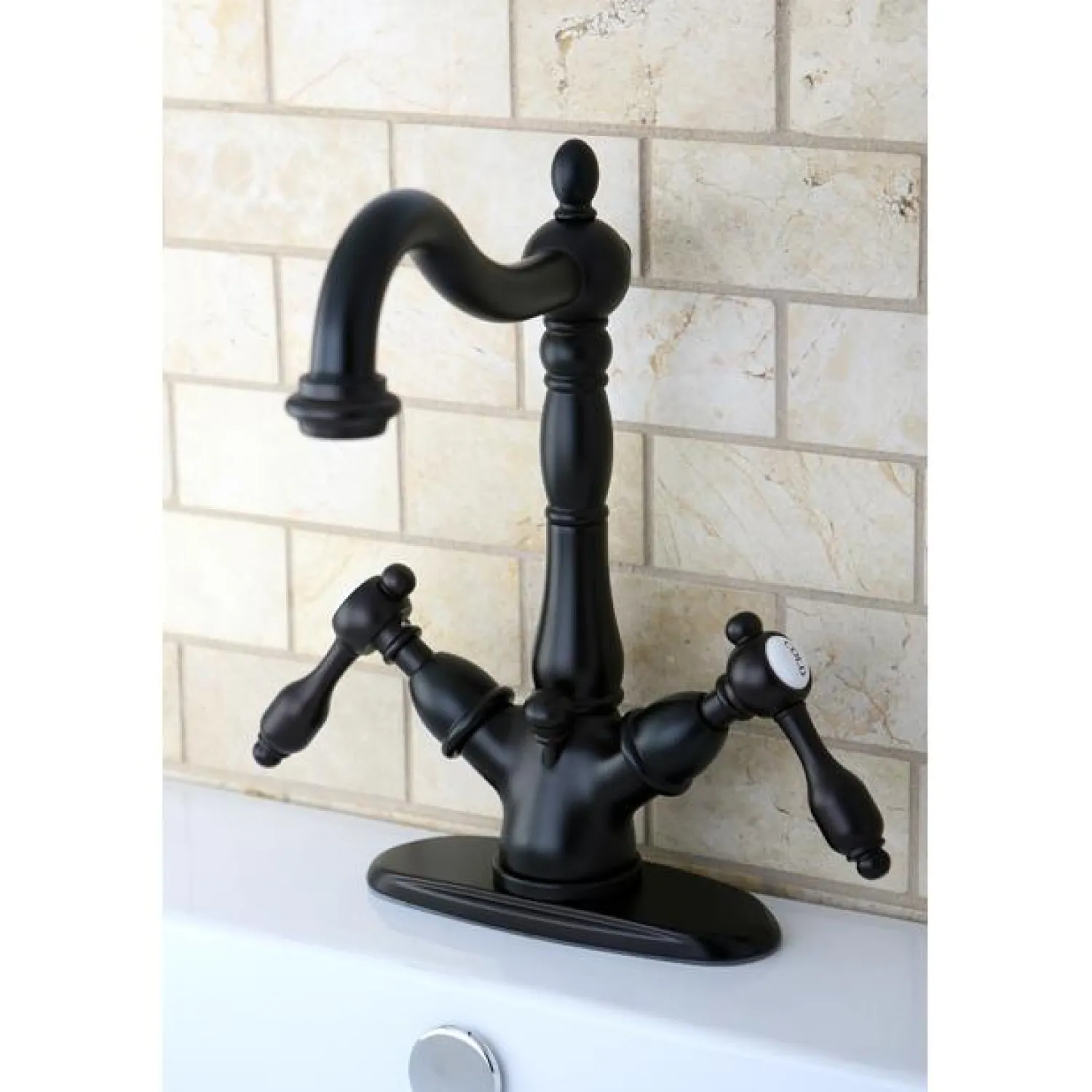 Online Tudor 4" Center Lavatory Faucet with Brass Pop-up 4" Center Set